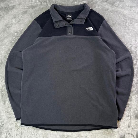 The North Face Jackets & Blazers - The North Face Womens Large Gray Snap Pullover Fleece Jacket Outdoor